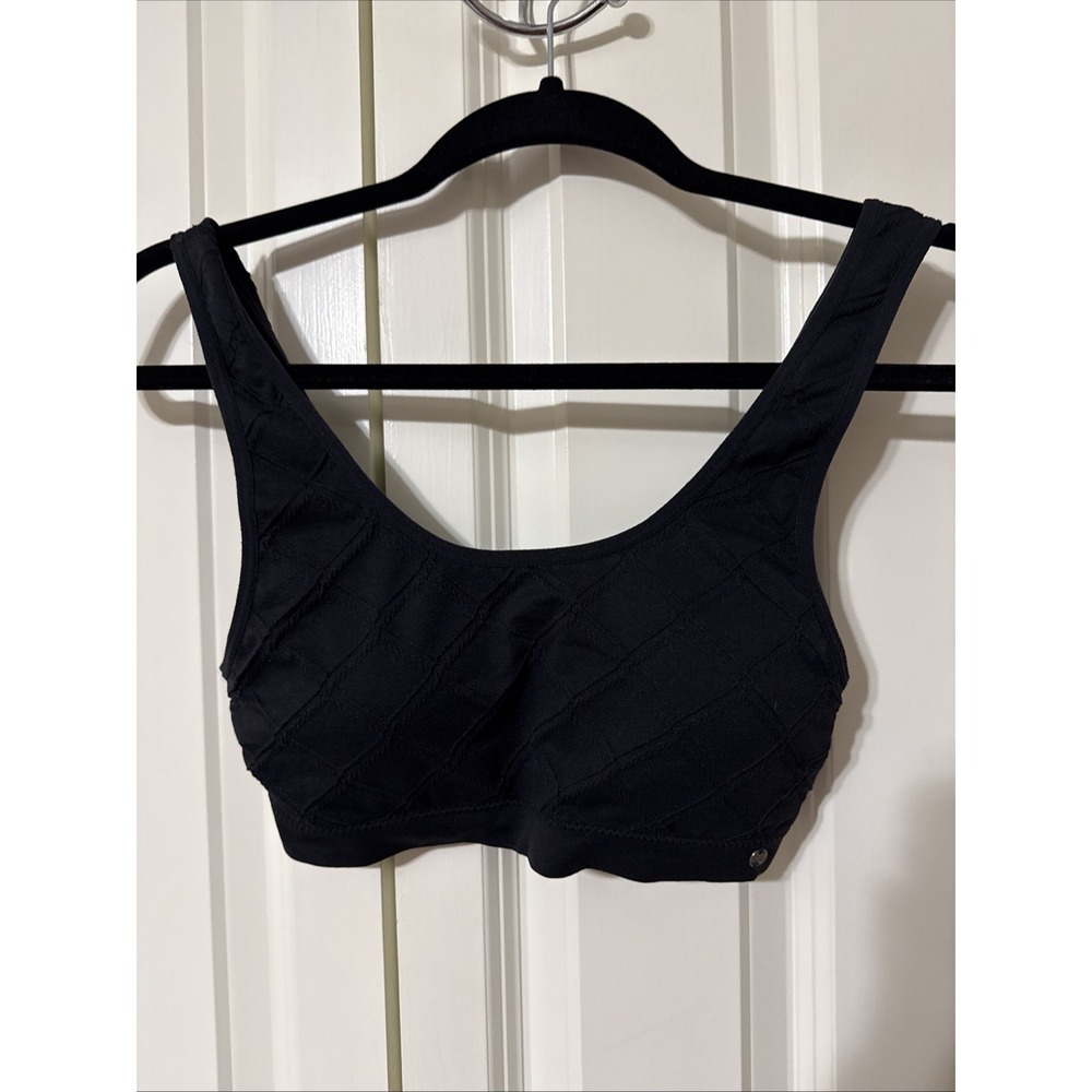 Women's Lucky Brand Soft Shell Bra Sports Bra Black Size Medium